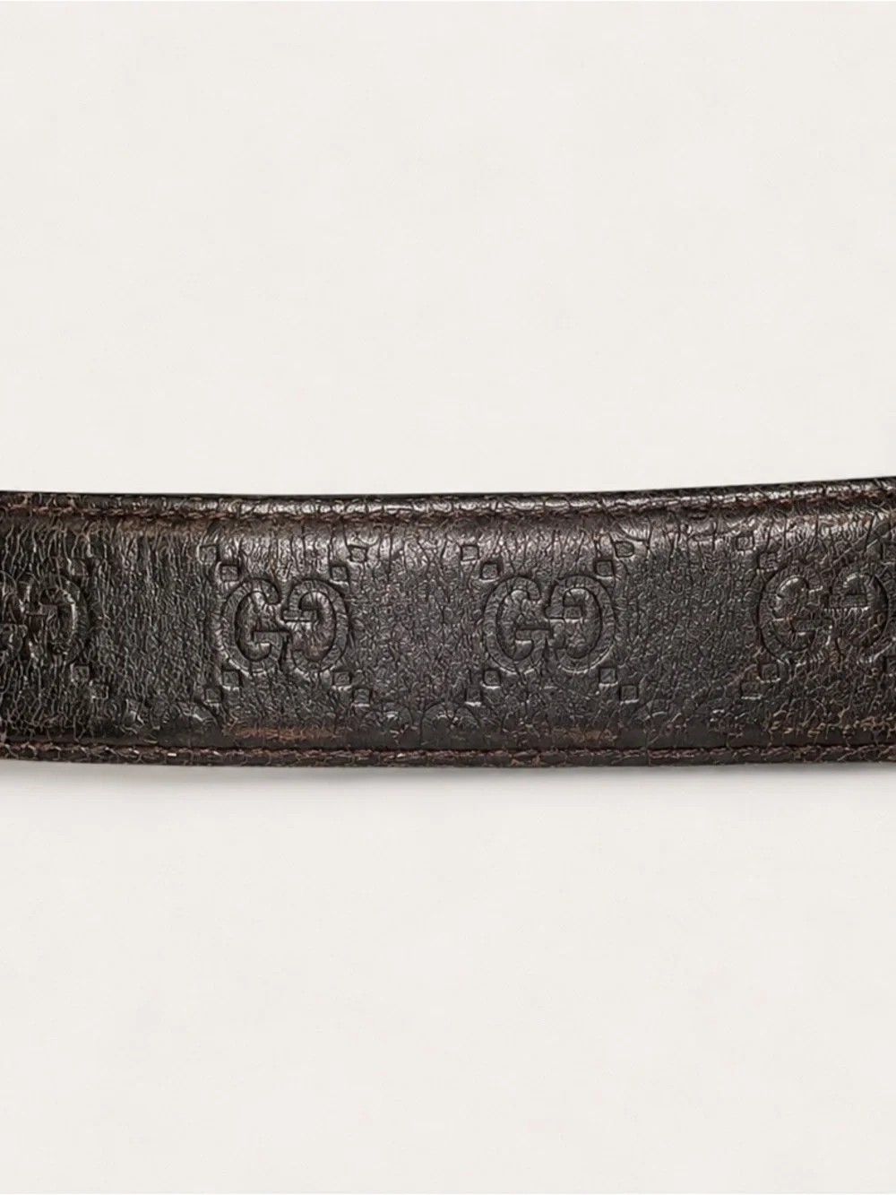 Gucci GG Imprime embossed leather belt